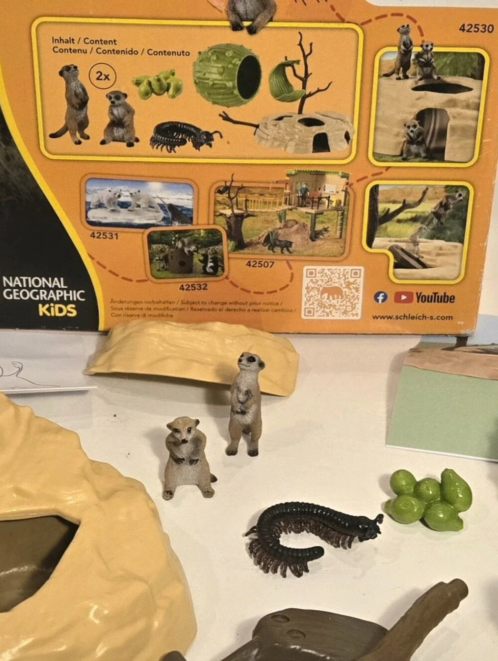 Schleich Wild Life Meerkat Hangout / Meerkat Meeting Playset #42530 10 Pc Set